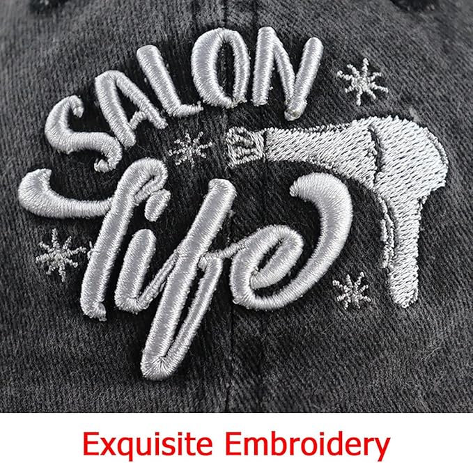 Hair Stylist Salon Life Gifts Hat for Women Men, Adjustable Embroidered Barber Hairstylist Accessories Baseball Cap