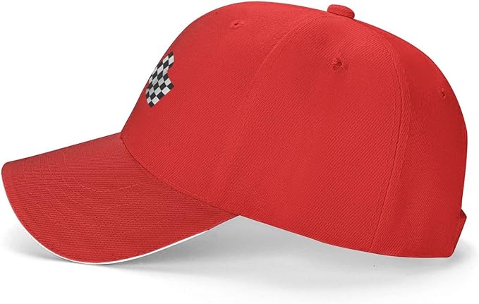 Waldeal Men's Baseball Caps Checkered Flags Race Car Flag Pole Adjustable Dad Hat