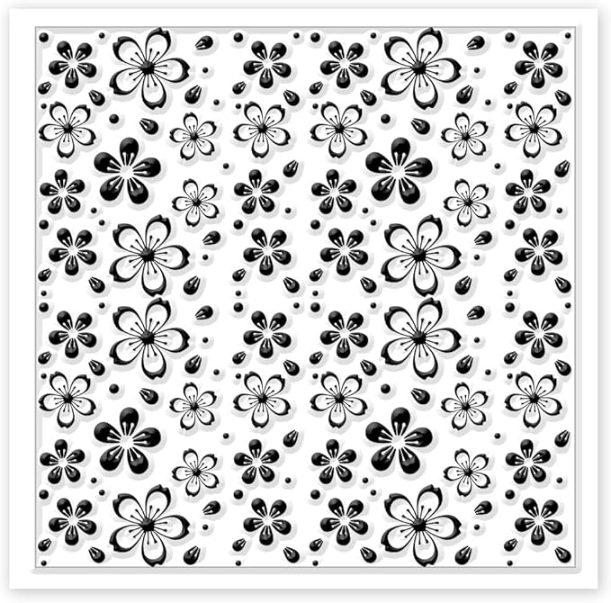 CHGCRAFT Cherry Blossoms Polymer Clay Texture Sheets Flowers Texture Silicone - Image 8