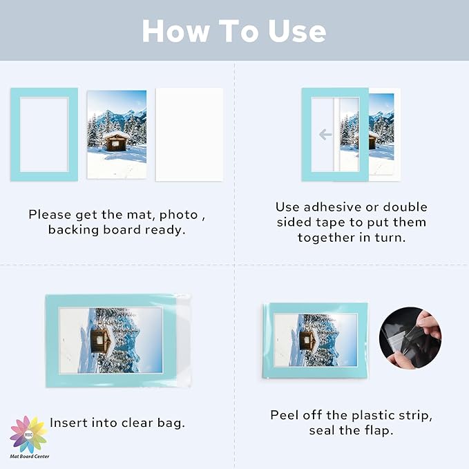 Mat Board Center, 5x7 for 4x6 Mix Color Mat Kit - Image 6