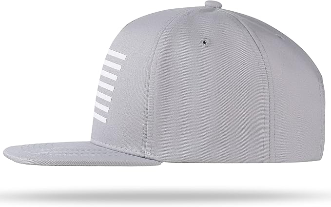UALON Baseball Cap, Snapback Trucker Hat for Men & Women with American Flag and Adjustable, Breathable Mesh, Flat Bill Hats