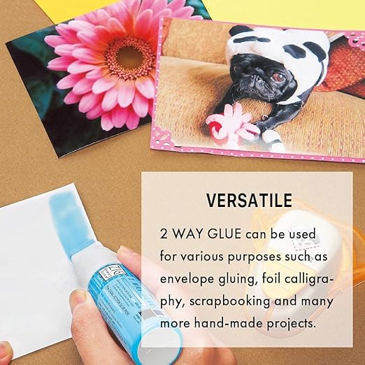 Kuretake Zig 2Way Glue Pen, 15mm Board Tip 2pcs Set, Quick Dry Liquid Stick - Image 4