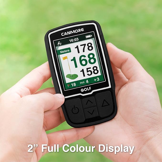 CANMORE HG200 Golf GPS Handheld & Case - Full-Color Display with 41,000+ Essential Golf Course Data and Score Sheet - Water Resistant, Turquoise