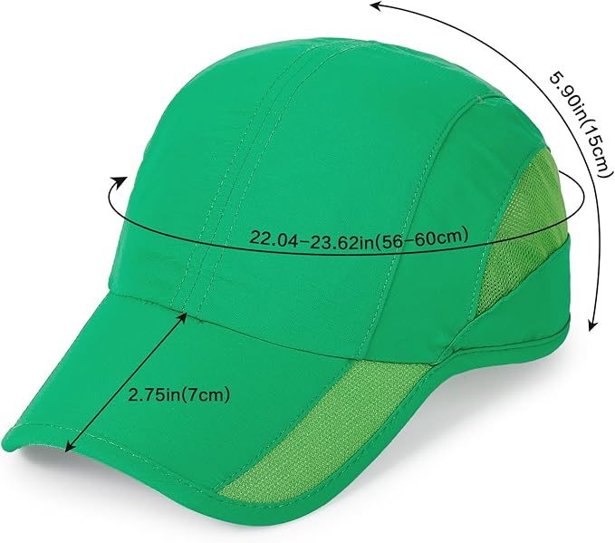HH HOFNEN Quick Dry Baseball Cap Unstructured Running Cap Water-Resistant UPF 50+ Mesh Golf Sun Hats for Men Women