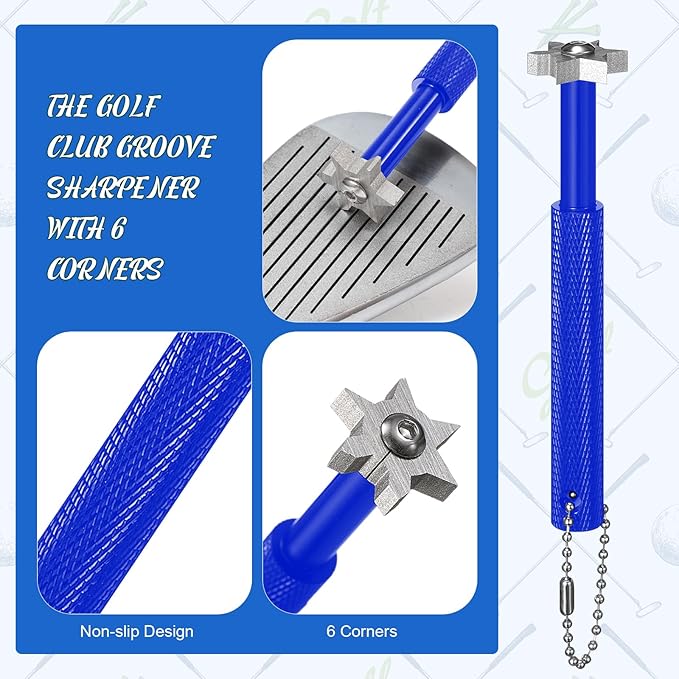 Syhood 21 Pcs Golf Accessories Kit Cleaning Kit Include Golf Brush, Towel, Groove Sharpener, Divot Repair Tool, Ball Alignment Portable Tool Gifts for Men or Women