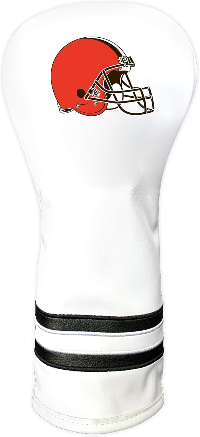 Team Golf NFL Pittsburgh Steelers White Vintage Fairway Head Cover White Vintage Fairway Golf Club Headcover, Form Fitting Design, Retro Design