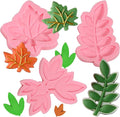 3 Pcs Maple Leaf Silicone Molds, Fern Leaf Chocolate Fondant Molds by IKOJING