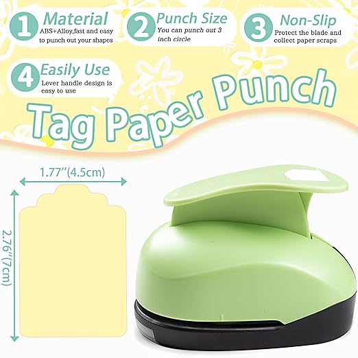 Tag Hole Punch 3 inch Tag Puncher TagCutter Tags Punches - Image 3
