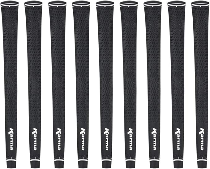 Karma Velour Golf Grips for Men, Women, Juniors | Undersize, Standard, Midsize, Oversize, & Jumbo | 6 Colors | Choose Single, 9, 13 Pack or Golf Club Grip Kit