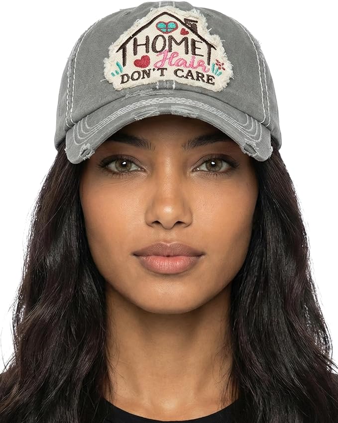 Funky Junque Distressed Vintage Baseball Cap - Embroidered Patch Women's Hat - Holiday, Lifestyle & Patriotic Designs