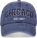 Chicago Hat for Men Women 3D Embroidery Vintage City Dad Hats Baseball Cap