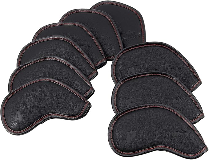 Craftsman Golf Embossed No. Black Cyan Golf Club Iron Headcovers Set for Ping Callaway Mizuno Taylomade Etc.