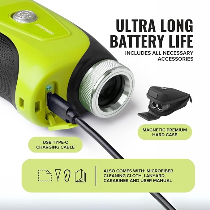 Pro Tour Golf Rangefinder with Slope - Range Finder Golf with Ultra-Strength Magnet - Laser Rangefinder with Slope Technology & Flag Pole Lock Vibration - Golf Range Finder