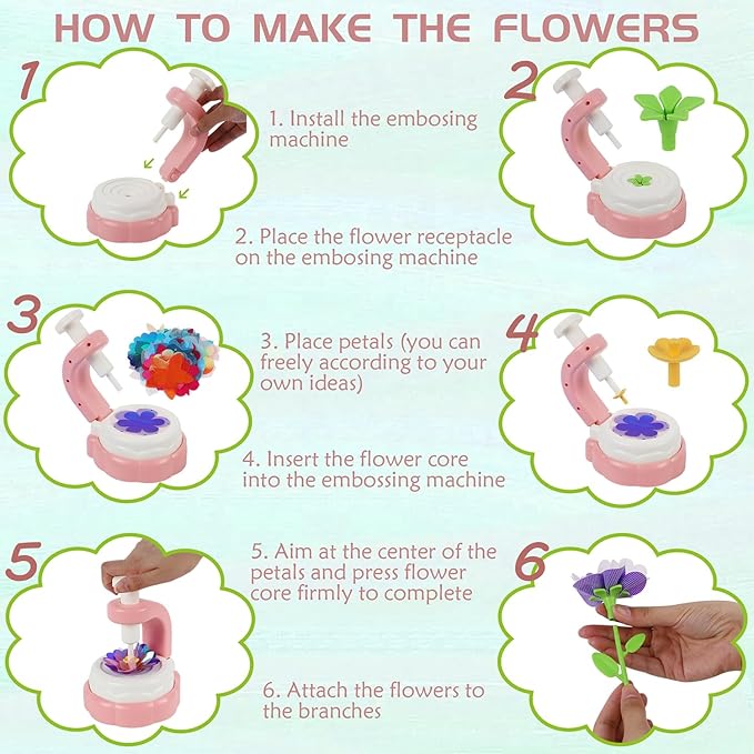 Glintoper Fabric Flower Craft Kit - Image 4