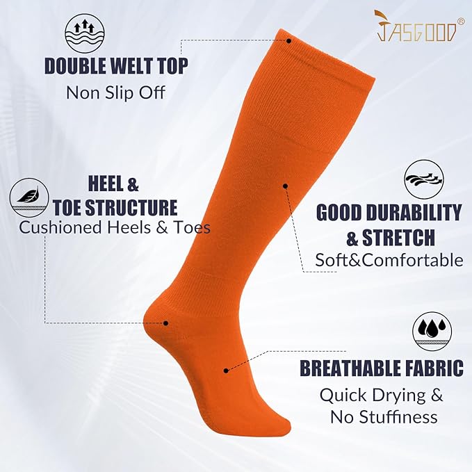JASGOOD 2 Pack Baseball Socks and Belt Combo Set Softball Socks and Belts Elastic Waist Belt for Youth and Adult Boys