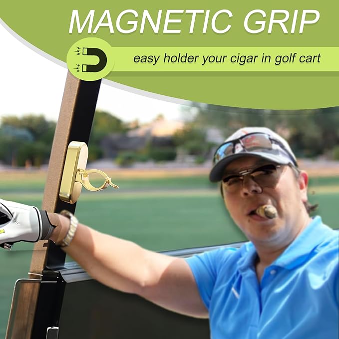 Magnetic Golf Holder Clip for Golf Cart, Stand Clip Hold 30-60 Rings, Golf Gifts for Golfers