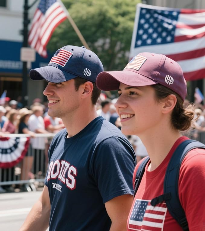 2-Pack USA Flag Hats for Men Baseball American Flag Hats for Men USA Cap USA Tactical Washed for Women