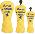 Golf Headcovers Play Like A Champion Today Golf Club Head Covers Advanced Embroidery Premium Leather Driver Headcovers Fairway Wood Covers Hybrid Cover Golf Mallet Putter Cover for DF3 OZ1