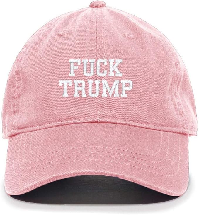 DSGN By DNA Fuck Trump Embroidered Baseball Cap Cotton Adjustable Dad Hat