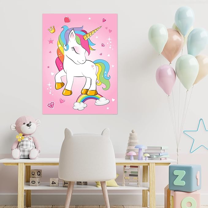 ASTARON Pin The Horn on The Unicorn Birthday Party Game - Image 6