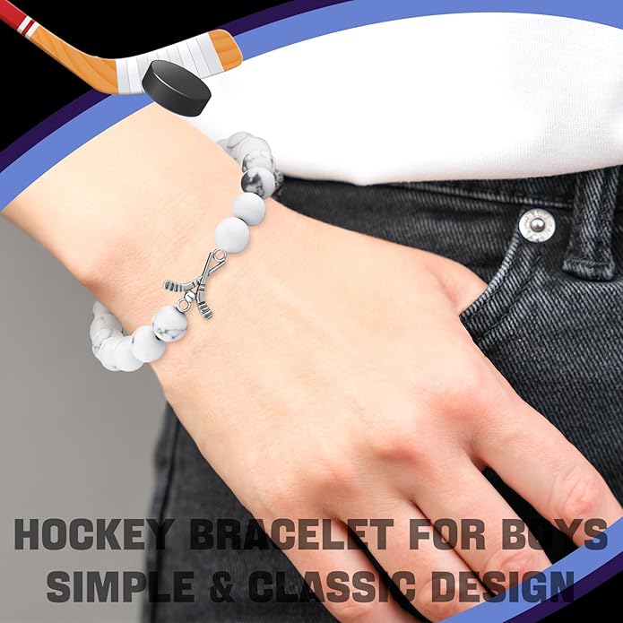 12 Set Sport Adjustable Beaded Bracelets Gifts Football Softball Soccer Volleyball Golf Basketball Hockey Bracelets for Women Men Adjustable Beaded Accessories