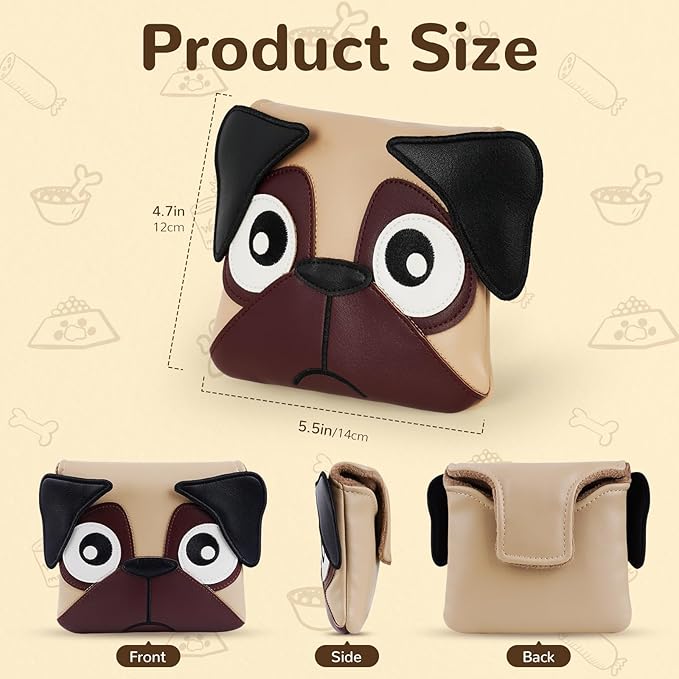 Big Crazy Golf Club Head Covers, Putter Cover with Strong Magnetic Closure, Square Mallet Putter Cover, Waterproof, Funny Design French Bulldog Pug Dog