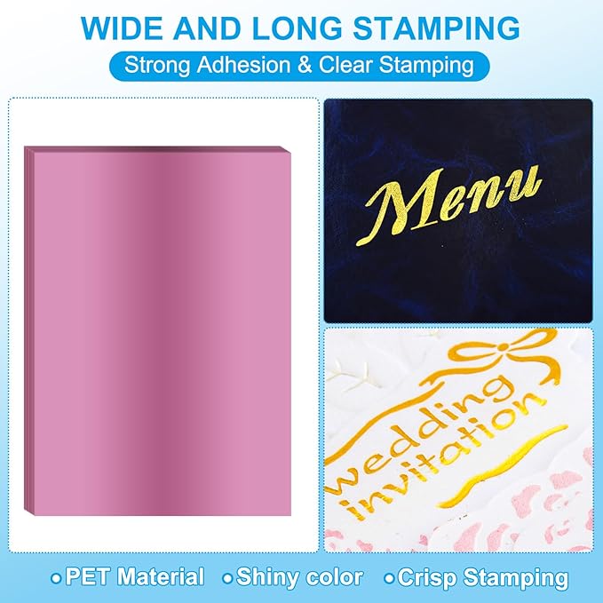 PATIKIL 11.7x8.3" Hot Stamping Foil Paper Sheet, 20 Sheets A4 Heat Transfer Hot - Image 3
