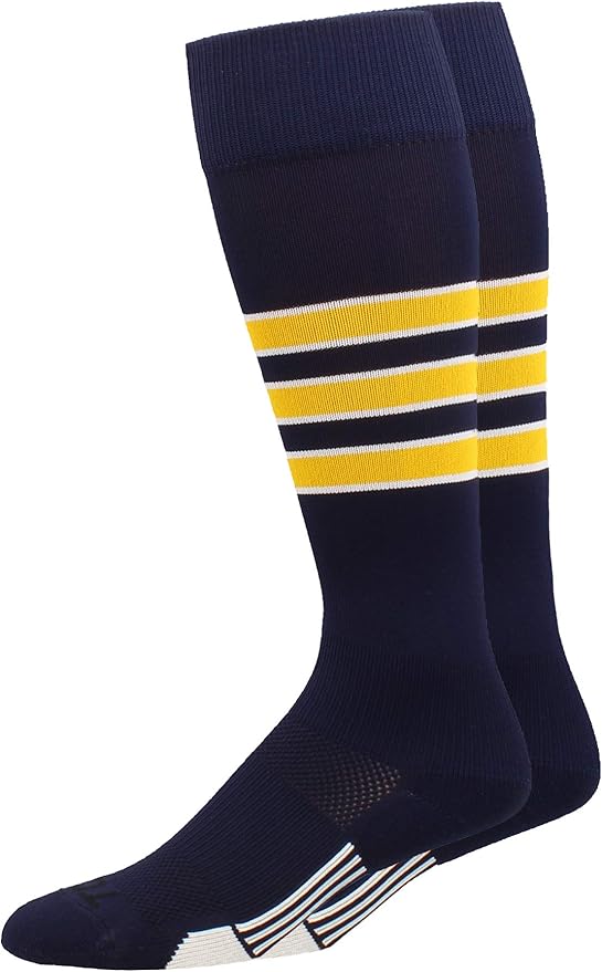 MadSportsStuff Softball Socks Baseball Socks | White & Team Colors | USA Made | Sizes for Girls, Youth Boys, Men & Women