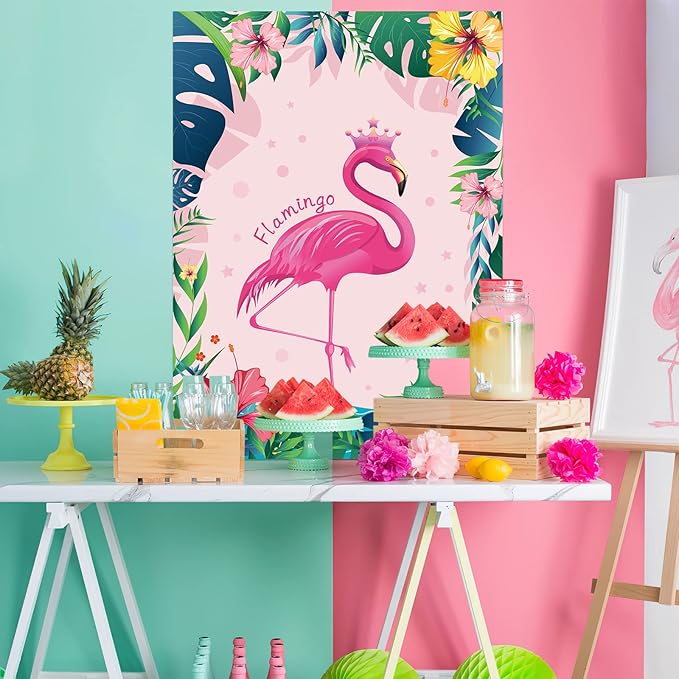 ASTARON Pin The Crown on The Flamingo, Flamingo Theme Party Game - Image 5