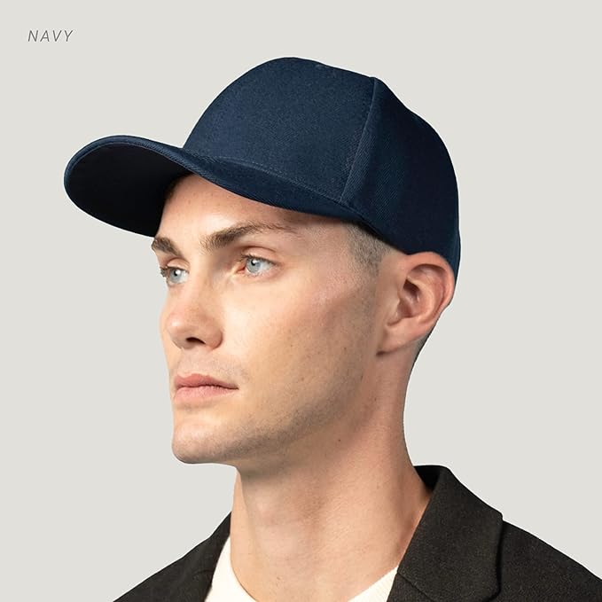 2-Pack Classic Structured Baseball Cap Adjustable Snapback Multipack Ball Caps for Custom Embroidery Running Workouts Outdoor