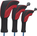 Wood Headcover Golf Club Covers Driver Headcovers Nylon Head Covers Designed to Fit All Woods - 3/4/5/6 Pack/Set Golf Accessories Suitable for Men and Women