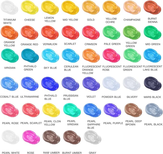 GOTIDEAL Metallic Acrylic Paint Pearl Sapphire Blue Tubes Non Toxic Non Fading - Image 3
