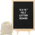 PATIKIL Felt Letter Board, 12x16Inches Black Wooden Changeable Message Board by PATIKIL