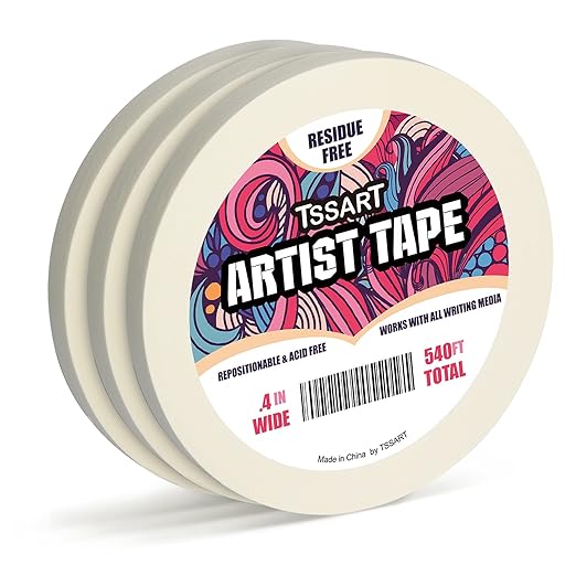 3 Pack White Artist Tape by TSSART