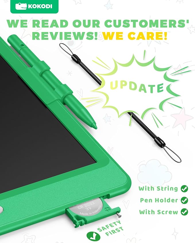 KOKODI LCD Writing Tablet, 10 Inch Colorful Toddler Doodle Board Drawing Tablet - Image 2