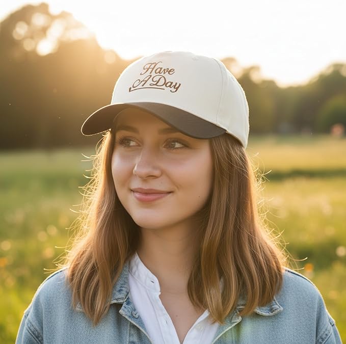 Embroidered Baseball Cap, Cotton Dad Hat, Fun & Heartfelt Stitching, Adjustable Casual Outdoor Hat for Men Women