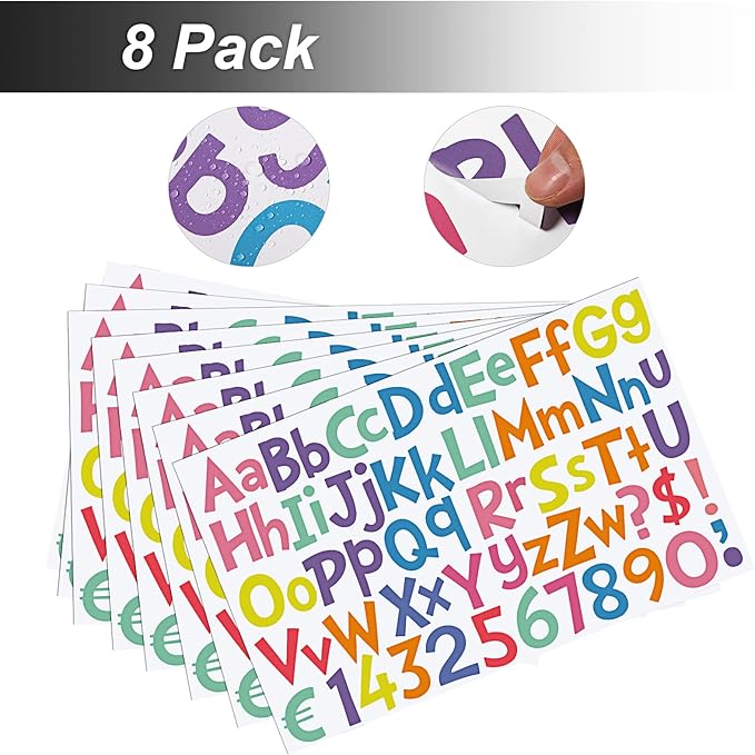 TaoBary 544 Pcs 2 Inch 16 Sheets Large Letter Stickers, Upper and Lower Case - Image 2