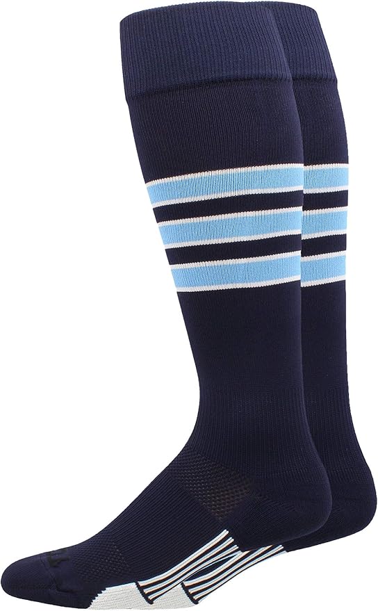 MadSportsStuff Softball Socks Baseball Socks | White & Team Colors | USA Made | Sizes for Girls, Youth Boys, Men & Women