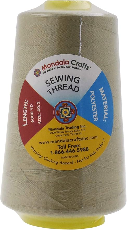 Mandala Crafts 4 Pack of Serger Threads Cones Spools - Image 6