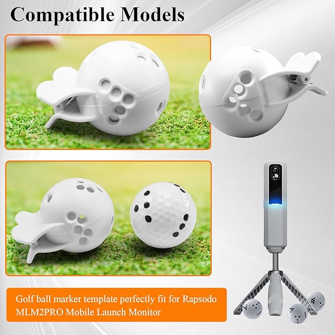 Golf Ball Marker Template, Compatible with Rapsodo MLM2PRO Mobile Launch Monitor, Golf Ball Alignment and Identification Tool, Lightweight and Portable, Long-Lasting Durability