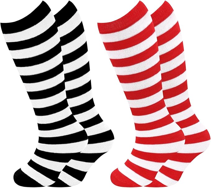 Sarfel Kids Soccer Socks Toddler Soccer Socks Girls Boys Soccer Socks Kids Tube Socks with Stripes Toddler Knee High Socks