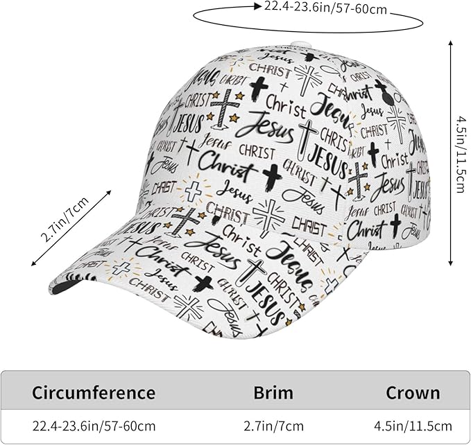 Jesus Baseball Cap Christian Trucker Hat Easter Hats Religion Snapback Cap Adjustable for Women Men