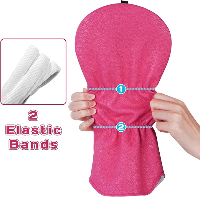 Craftsman Golf Lipstick Diamond Handbag Bow Pink 460 CC Golf Driver Headcover Mallet Blade Putter Covers Gift for Women