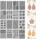 CHGCRAFT 16 Sheets Artistic Mandala Clay Texture Mat Baroque Pattern Polymer by chgcraft