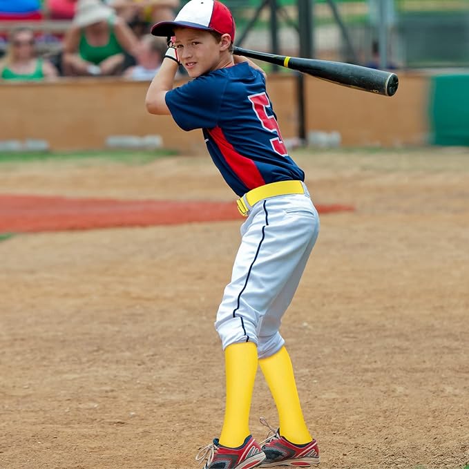 Haysandy Baseball or Softball Sock and Belt Combo Set 3 Football Baseball Socks with Softball Belt for Youth Boys Kids