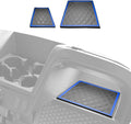Xtreme MATS 2024-2025 EZGO RXV Compatible Dash Mat for Golf Carts - Double Diamond Rubber Liner for GolfCar Cubbies - Glovebox Liner- Golf Cart Accessory - Blue Trim