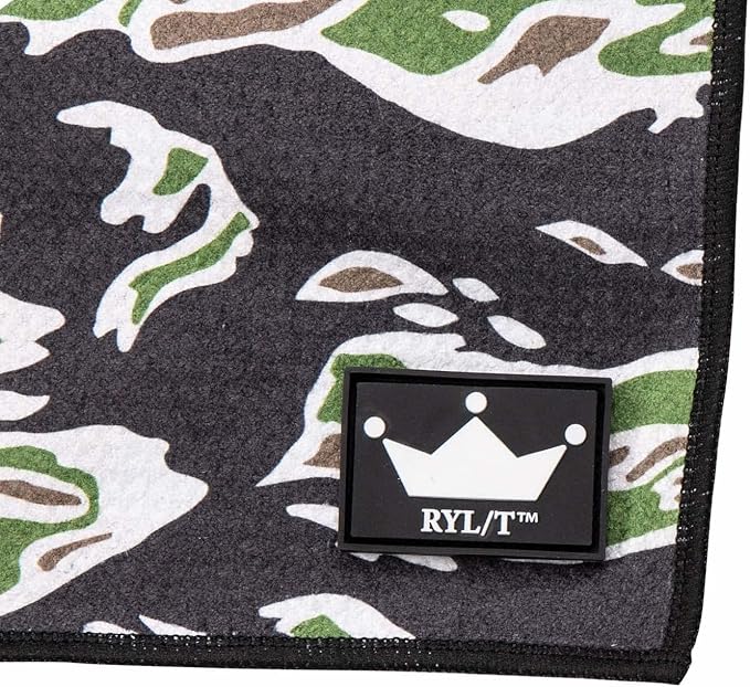 RYL/T Magnetic Golf Towel with Center Cut and Loop Attachment, Strong Magnet Attaches to Anything Metallic, Perfect Golf Bag or Cart Accessory