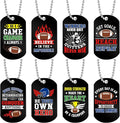 Moukeren 24 Pcs Motivational Dog Tag Necklaces Acrylic Dog Tags with Metal Beaded Chain Encouraging Cheerleaders Gifts for Team Favors