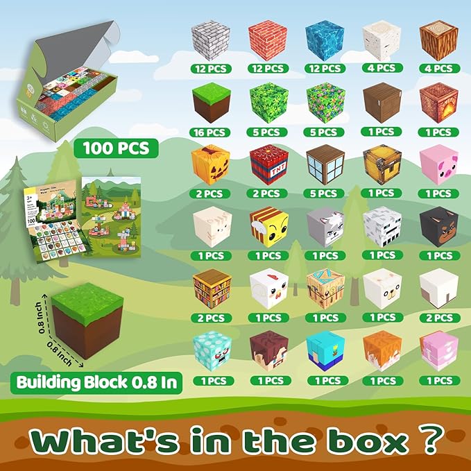 Magnetic Blocks, Magnetic Tiles Building Blocks, Magnet Cubes STEM Sensory Game - Image 2