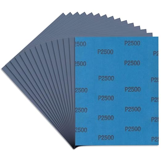Sandpaper 2500 Grit, Wet Dry Sanding Sheets, High Performance Sand Paper by LCubro